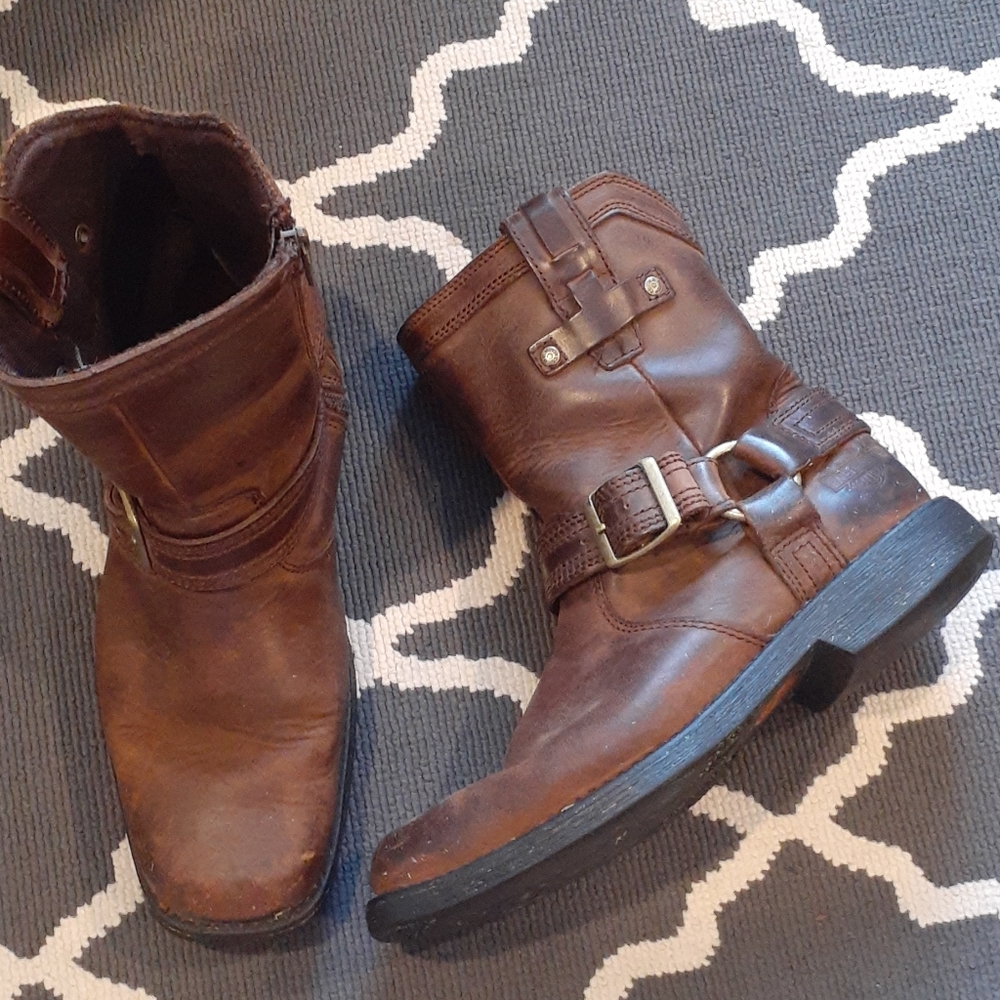 Harley Davidson Corey Brown Leather Boots 8.5
